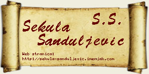 Sekula Sanduljević vizit kartica